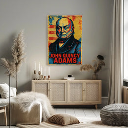 John Quincy Adams 6th President of the United States Street Art Mashup Poster