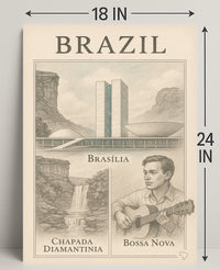 Brazil Cultural and Natural Wonders Poster PosterGoat