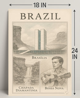 Brazil Cultural and Natural Wonders Poster PosterGoat