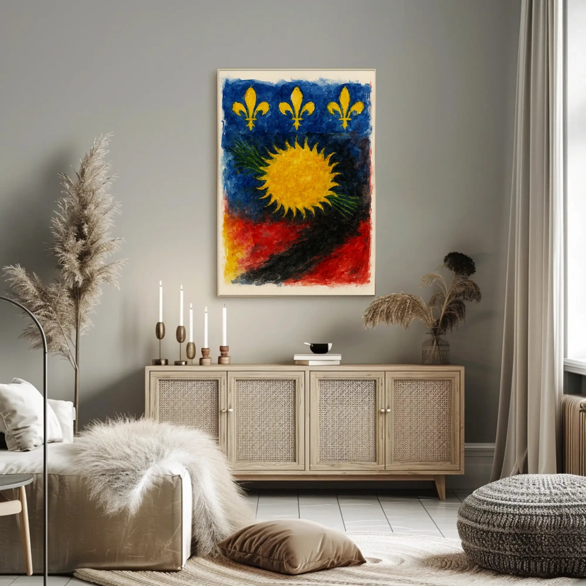 Vibrant Heraldic Design Poster