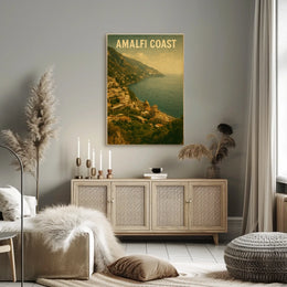 Amalfi Coast Vintage Travel Vintage Poster