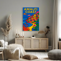 Amalfi Coast Vibrant Escape Poster For Coastal Wall Art