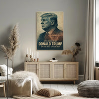 Trump Visionary Profile Vintage Patriot Poster