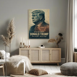 Trump Visionary Profile Vintage Patriot Poster
