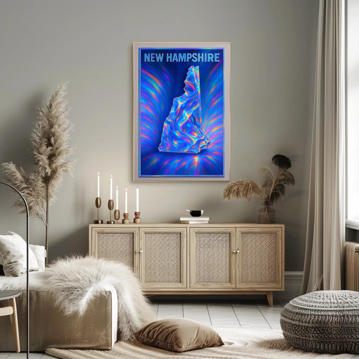 New Hampshire In Vivid Colors Poster