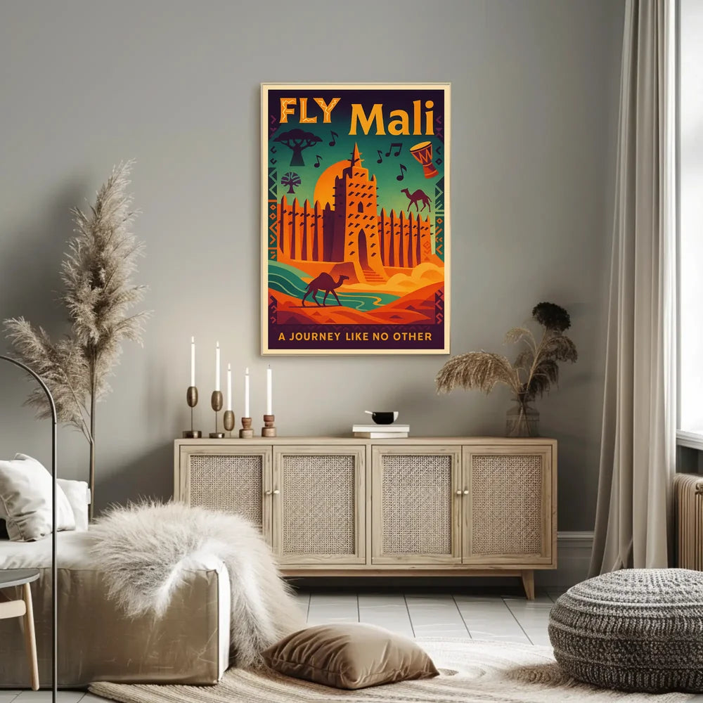 Explore Exotic Mali with Retro Adventure Travel Poster PosterGoat