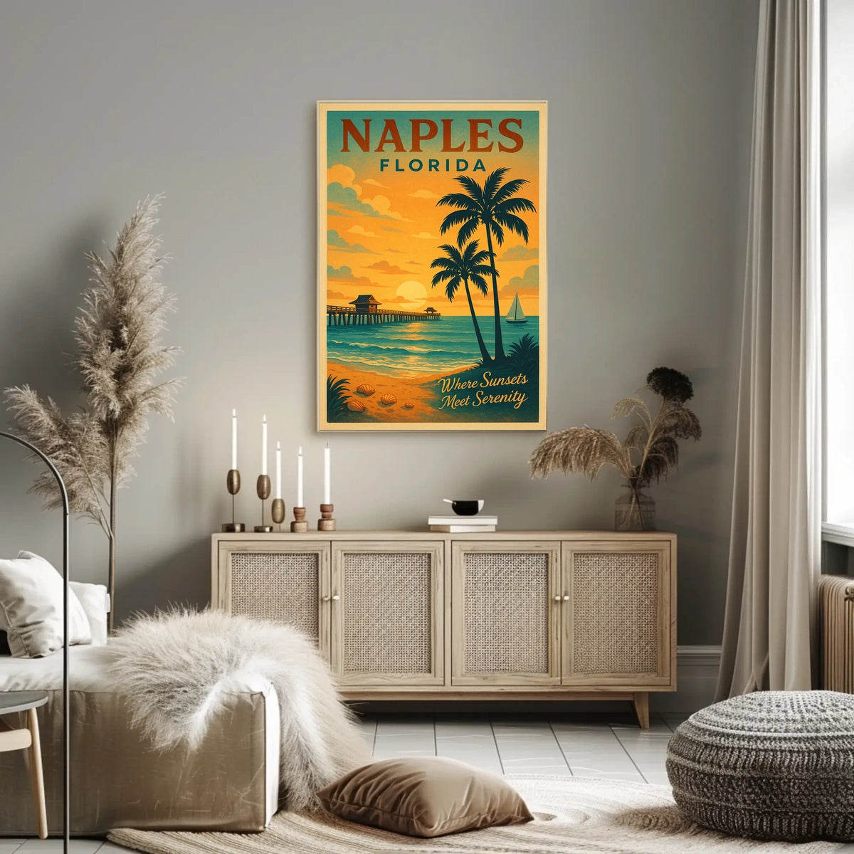 Naples, Florida Where Sunsets Meet Serenity Poster