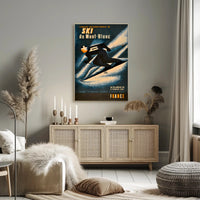 Vintage Skiing Mont Blanc Event Poster - Sports Poster PosterGoat