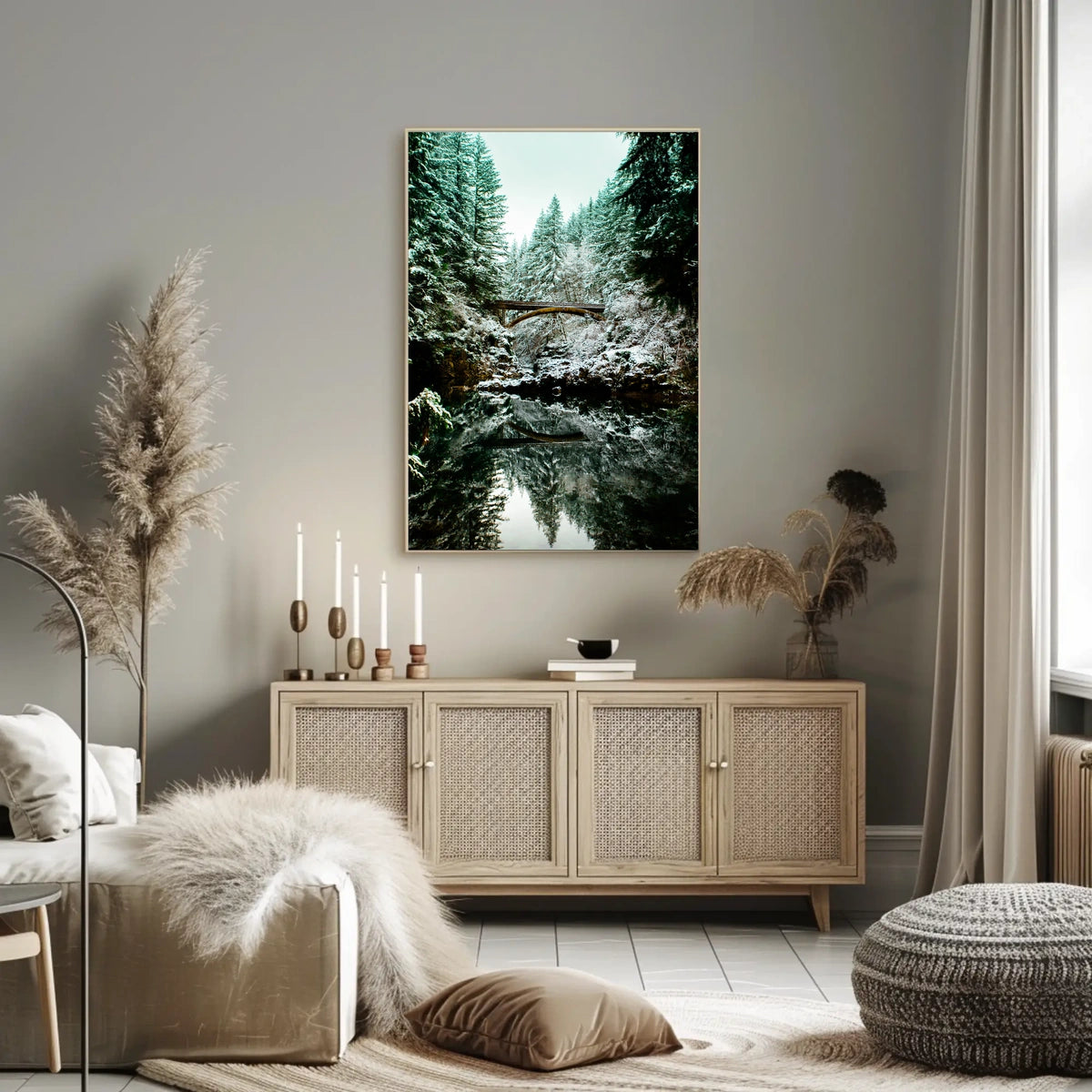 Serene Winter Landscape Scenic National Park Poster