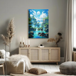 Enchanted Waterfall Paradise Poster