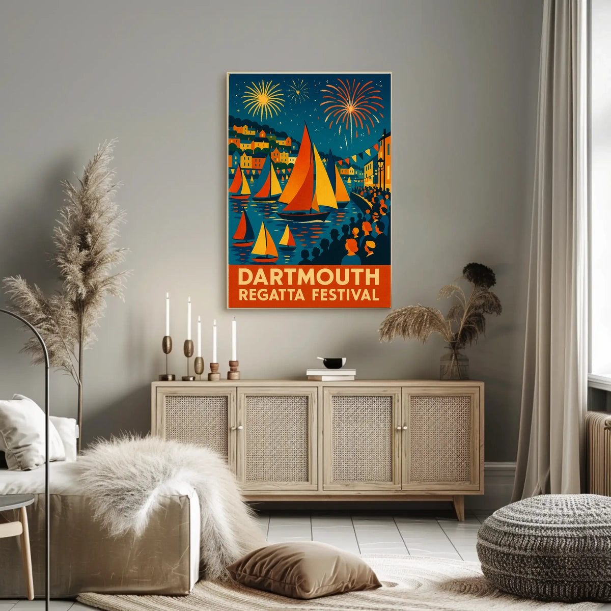 Dartmouth Regatta Festival Fireworks & Sails Poster