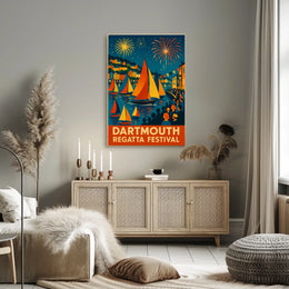Dartmouth Regatta Festival Fireworks & Sails Poster