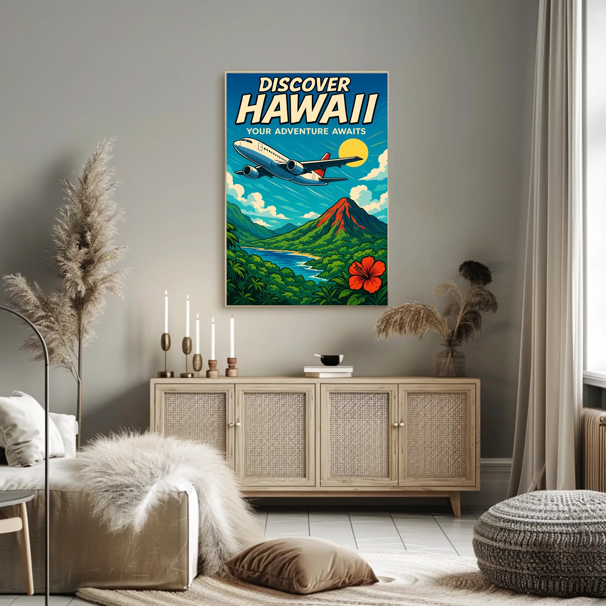Discover Hawaii Travel Poster Art Print PosterGoat