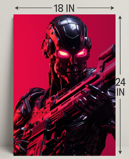 Cybernetic Warrior Poster PosterGoat