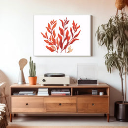 Autumn Leaves Minimalist Art Poster for Home Decor