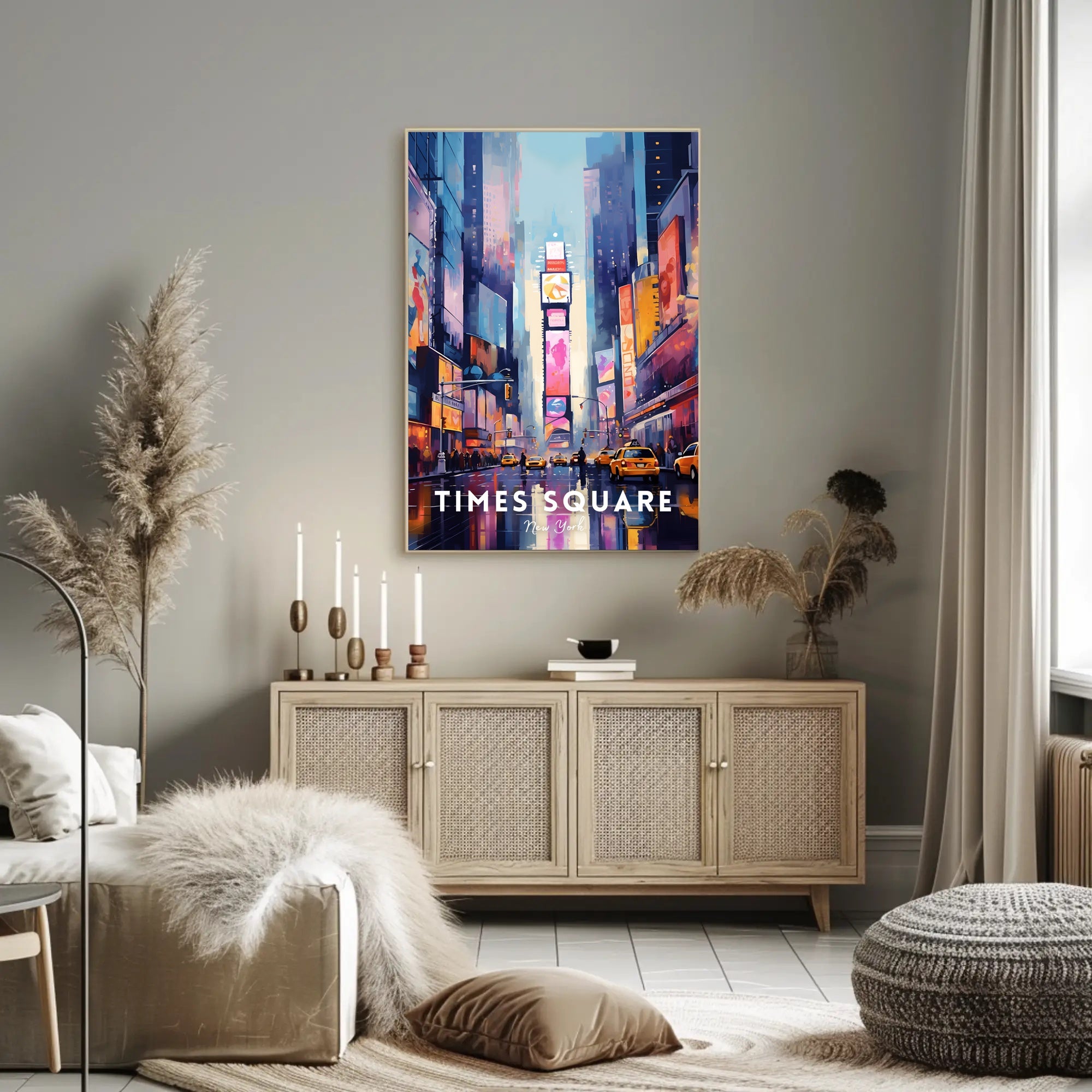 Times Square Vibrant Cityscape Art Print Urban or Cityscape Poster