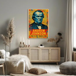 Andrew Johnson 17th President of the United States Street Art Mashup Poster