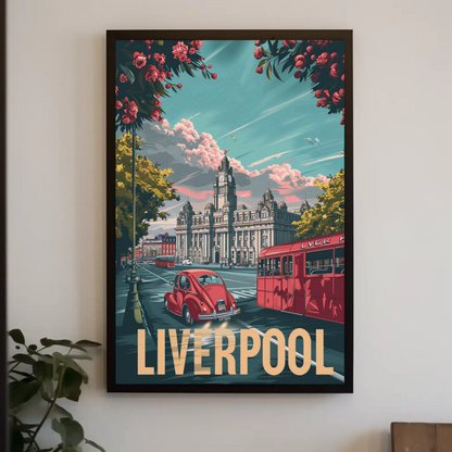 Liverpool Iconic Skyline Travel Poster