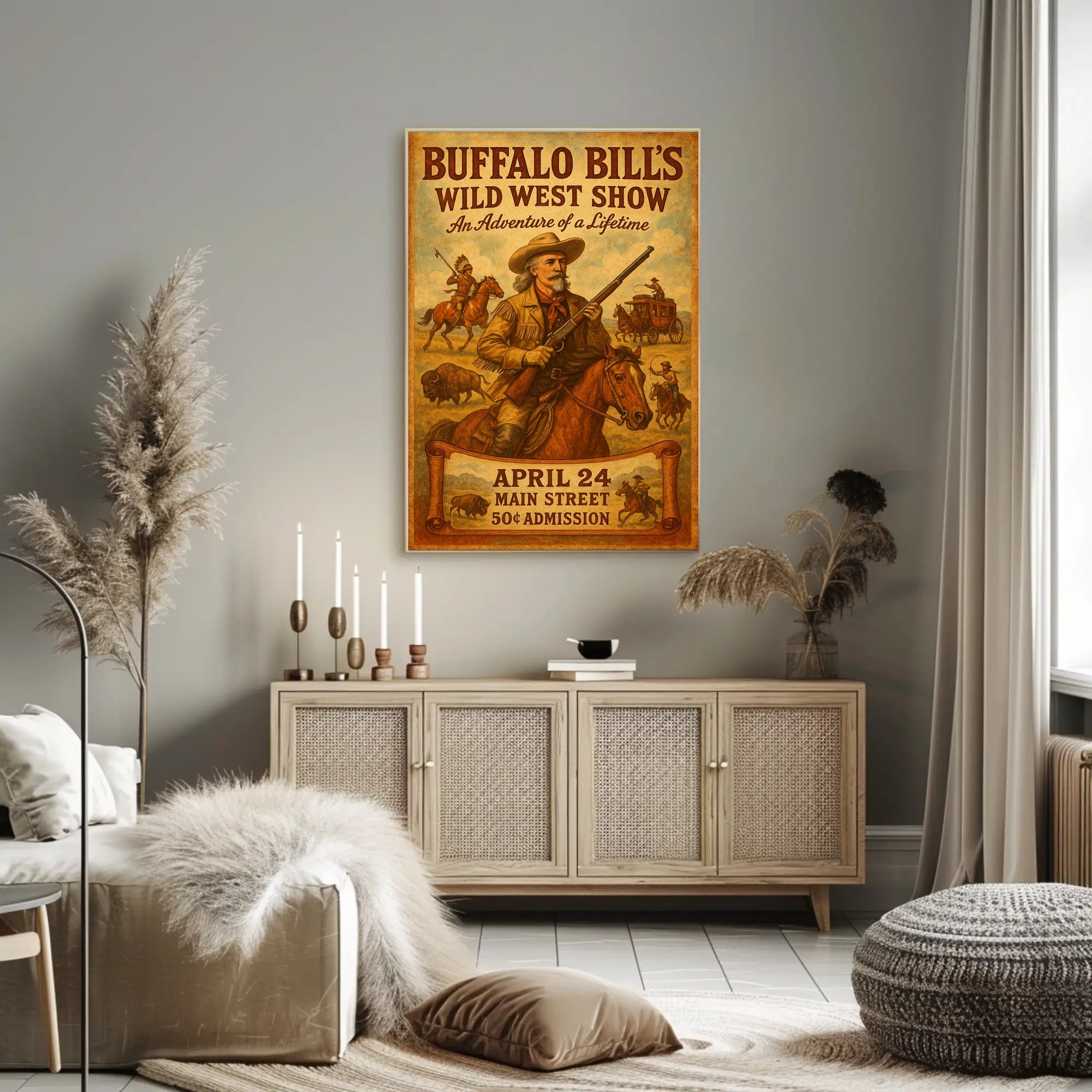 Buffalo Bill's Wild West Show Vintage Poster Art Print PosterGoat