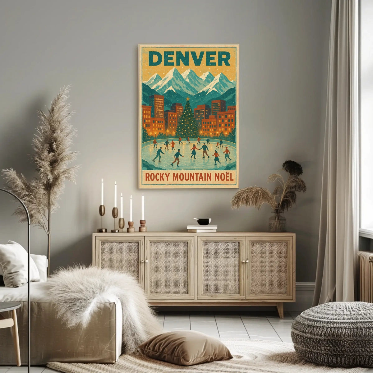 Denver Rocky Mountain Noël Poster