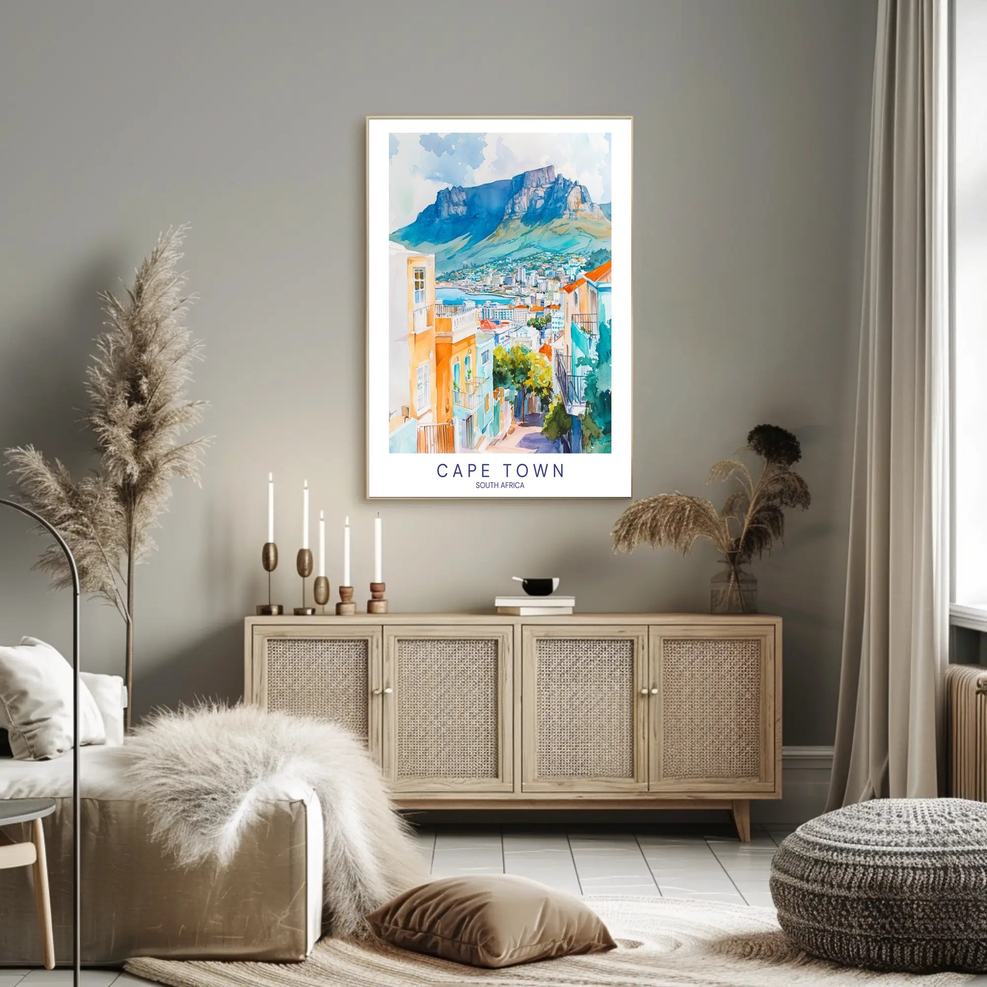 Scenic View of Cape Town Poster PosterGoat