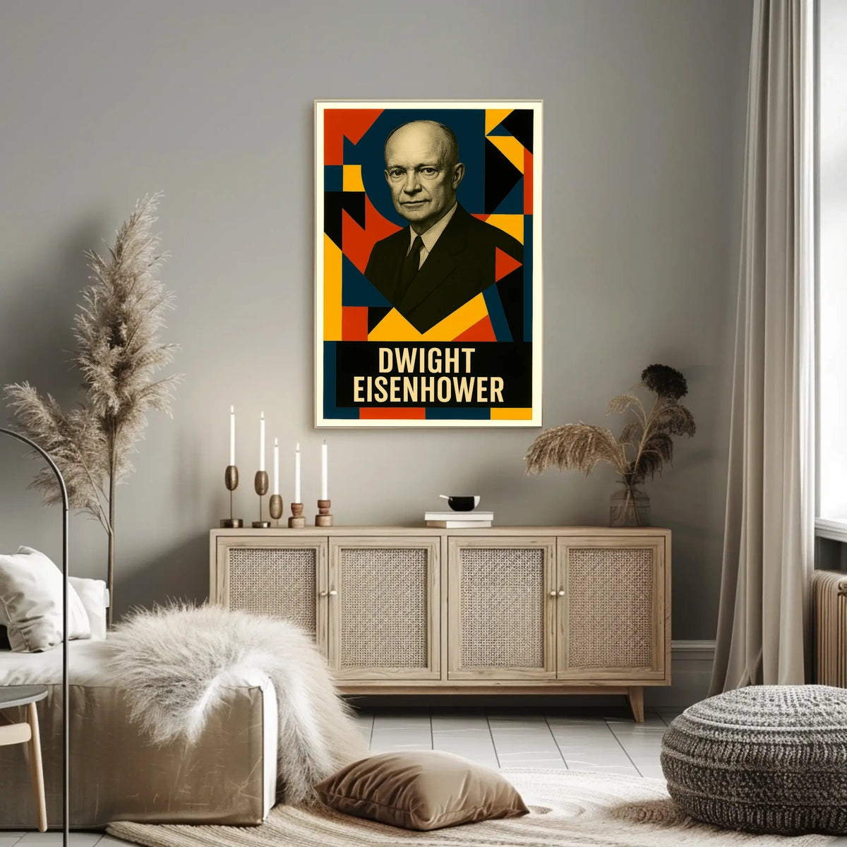Dwight D. Eisenhower 34th President of the United States Abstract Pop Poster