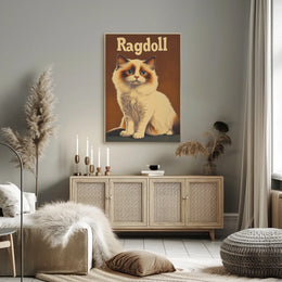 Ragdoll Cat Realistic Portrait Photography Artwork Poster