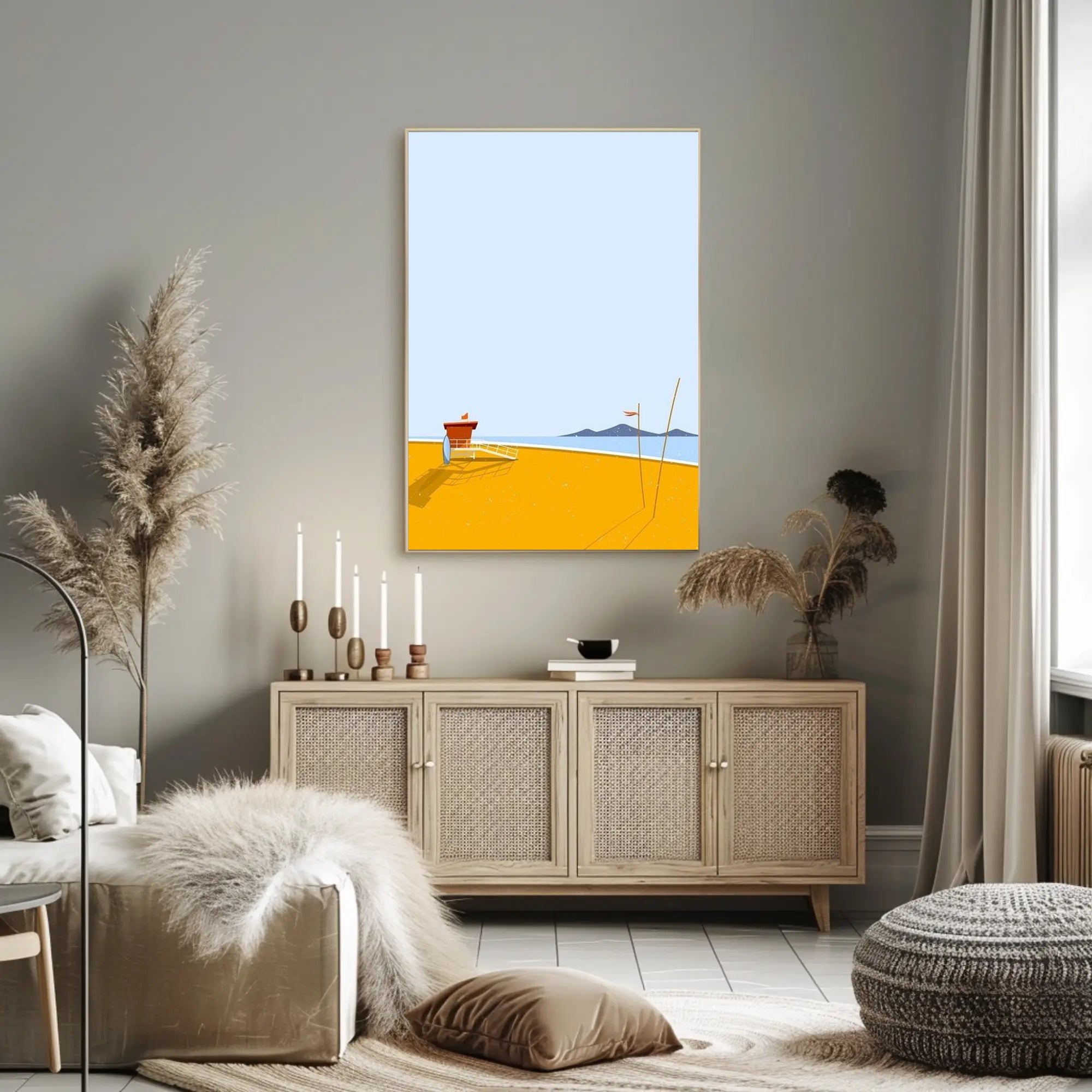 Tranquil Beach Scene Poster PosterGoat