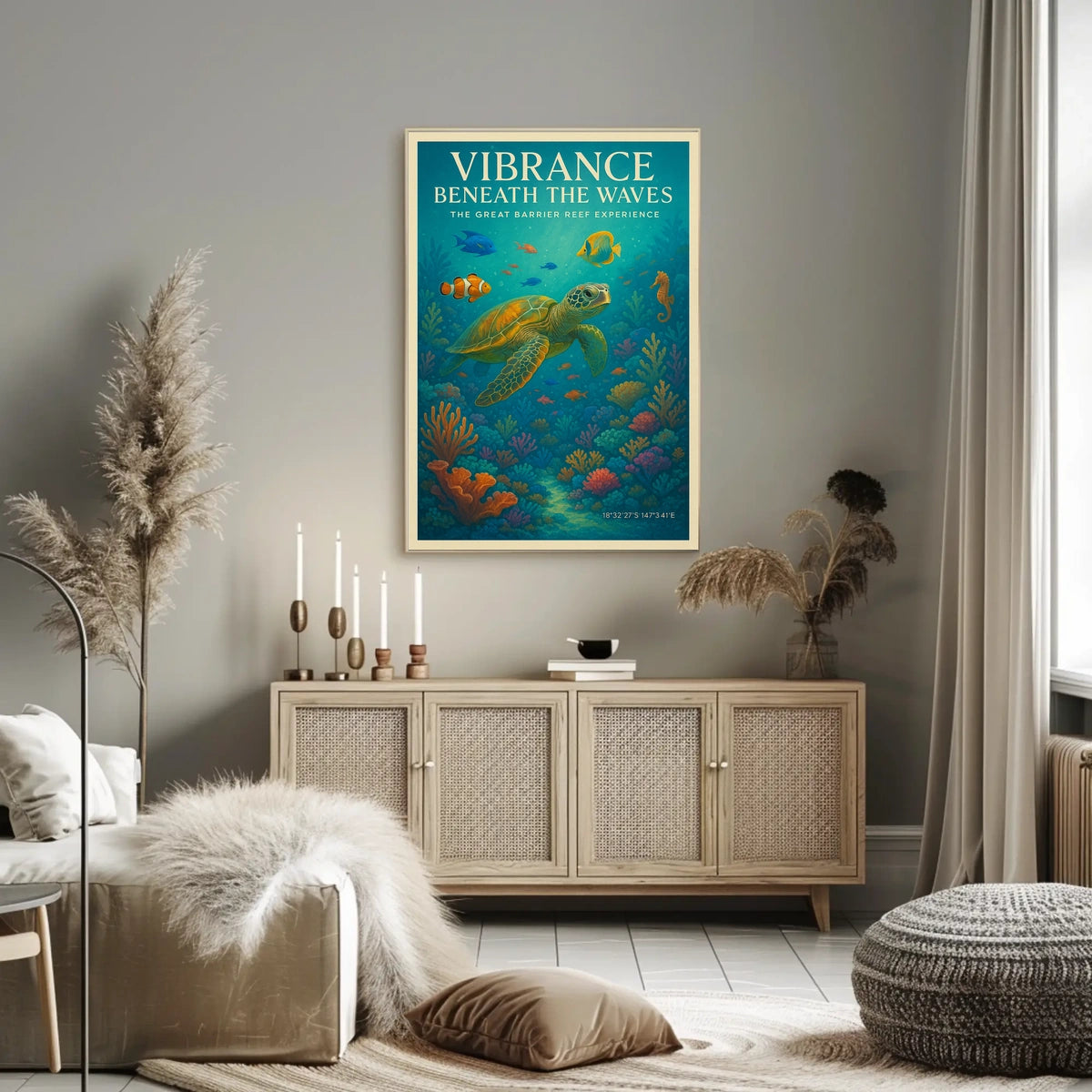 Vibrance Beneath the Waves Poster