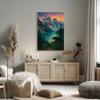 Mountain Wilderness At Sunset Poster