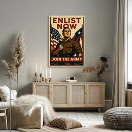Patriotic US Army Vintage Military Recruitment Poster PosterGoat