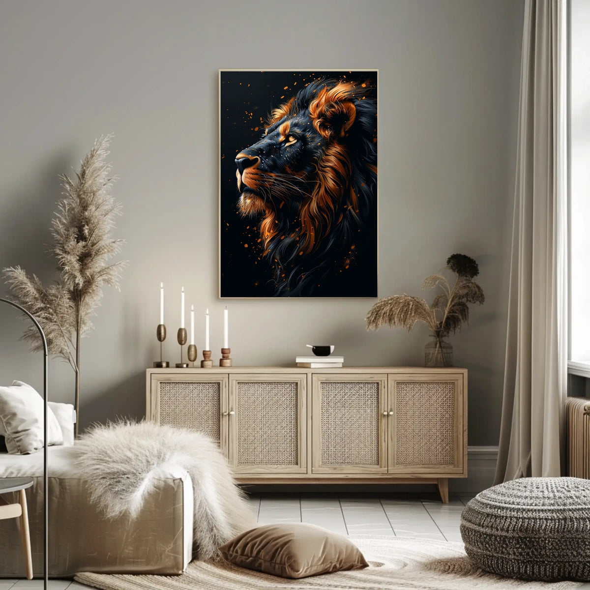 Majestic Lion Portrait Poster