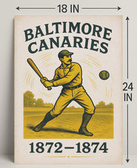 Baltimore Canaries Baseball Poster PosterGoat