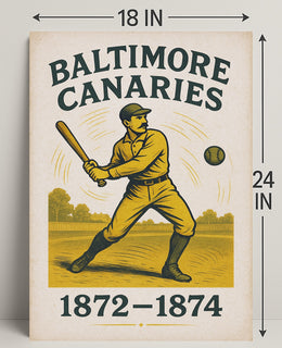 Baltimore Canaries Baseball Poster PosterGoat