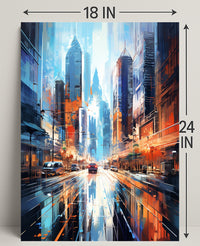 Urban Vibes A Futuristic Cityscape Poster
