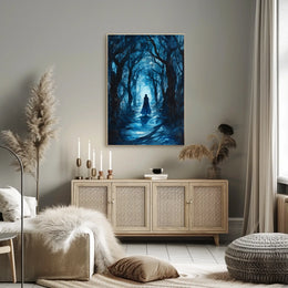 Mysterious Traveler in Enigmatic Forest Abstract, Artistic, or Pop Culture Poster
