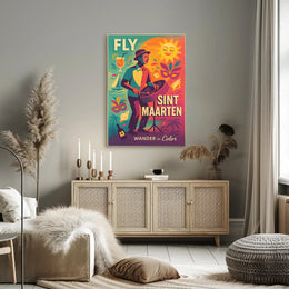 Sint Maarten Island Festive Travel Poster PosterGoat