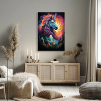 Majestic Unicorn Fantasy Art Poster for Walls
