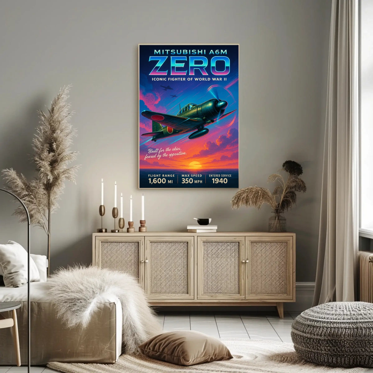 Mitsubishi A6M Zero Iconic Fighter of World War II Poster