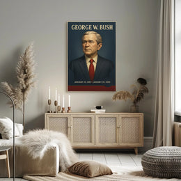 George W. Bush Presidential Portrait Historical or Presidential Poster PosterGoat