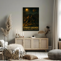 Harlem Basketball Classics: Gritty Urban Sports Poster