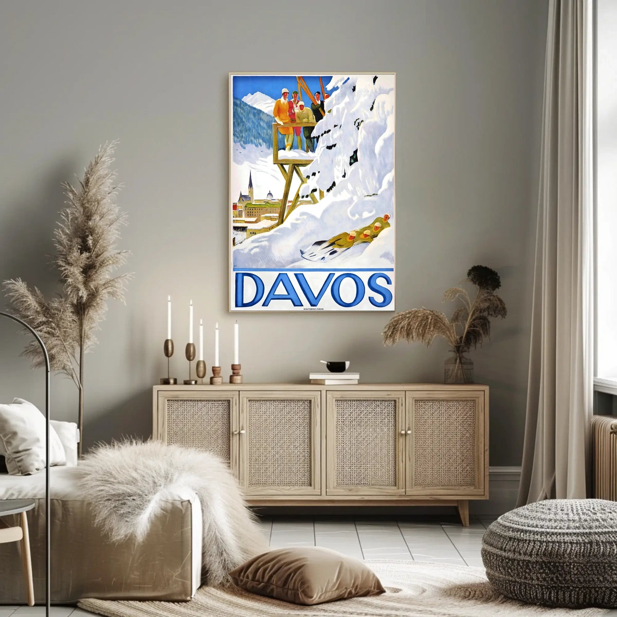Winter Sports In Davos Poster