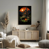 Futuristic Mountain Retreat Poster