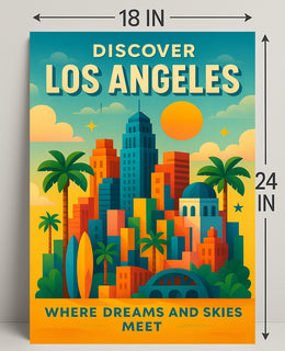 Discover Los Angeles Wall Art Print PosterGoat
