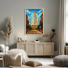 Iconic Cleveland Skyline Poster