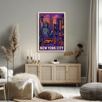 New York City Poster Vibrant Urban Art For Home Decor