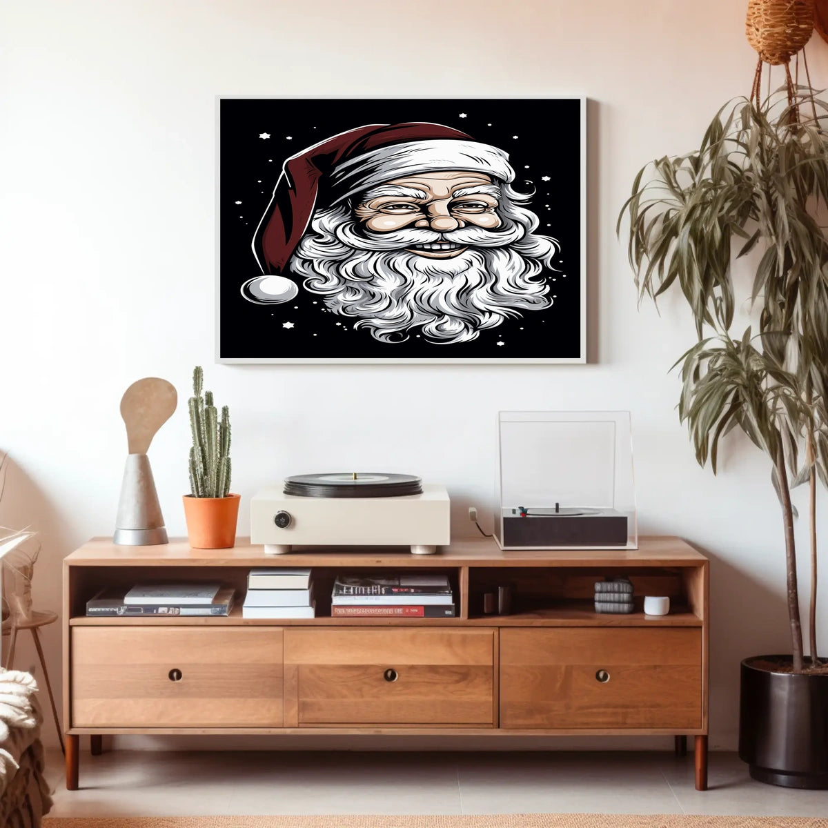 Jolly Santa Claus Illustration Poster