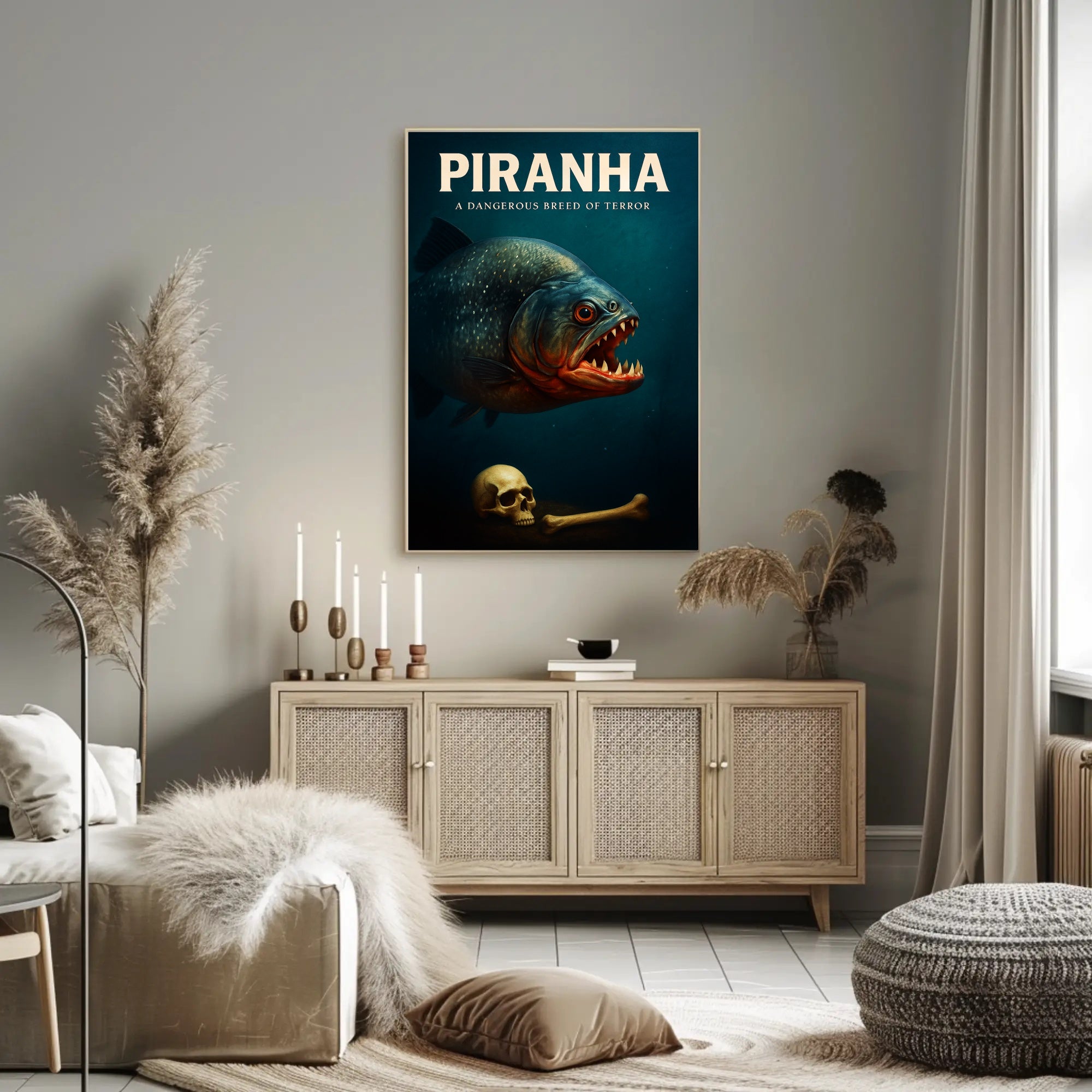 Piranha A Dangerous Breed of Terror Poster PosterGoat