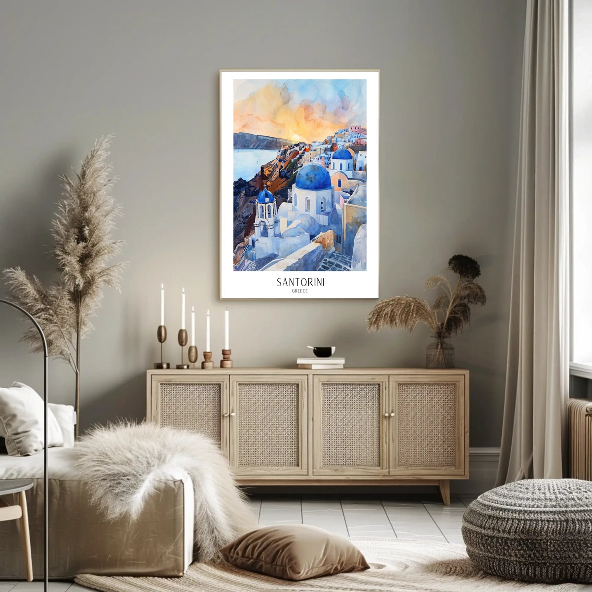 Santorini Serenity Poster