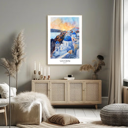 Santorini Serenity Poster
